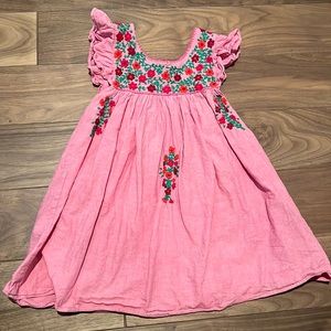Beautiful embroidered pink dress